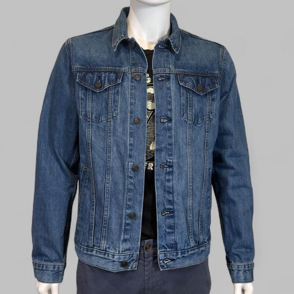 Gap 1969 Denim Trucker Jacket Medium Tall Blue Jean Jacket Classic Cotton M/T